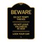 Signmission Beware Do Not Tempt Thieves Do Not Leave Valuables in View Lock Your Car, A-DES-BG-1824-24328 A-DES-BG-1824-24328 - alternate 1